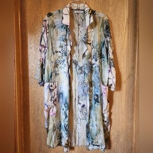 ADORE watercolor floral lightweight cover up